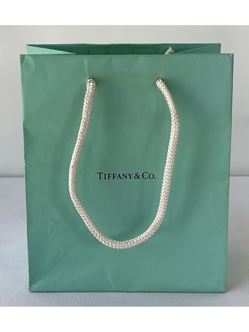 Tiffany & Co Blue Small Empty Shopping Bag Gift Bag Approx. 6" X 5" X 3”